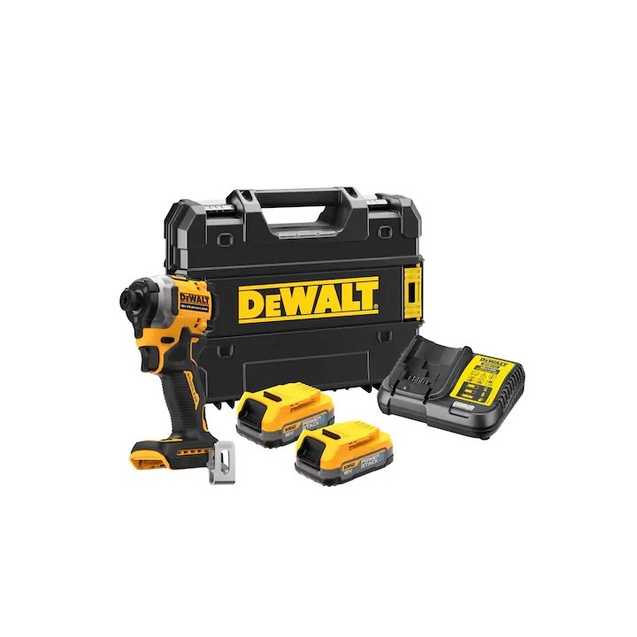 Profilo laterale dell'avvitatore compatto DEWALT XR 18V POWERSTACK