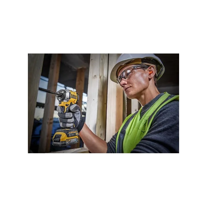 Vista dall'alto dell'avvitatore a impulsi DEWALT DCF850E2T-QW