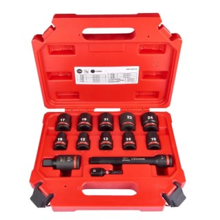 Milwaukee Set bussole a macchina lunghe 1/2" in modulo morbido