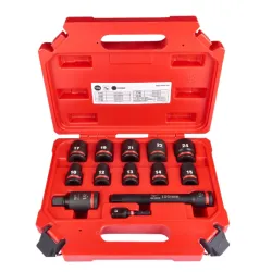 Jeu de douilles à chocs longues Milwaukee 1/2" (module souple)