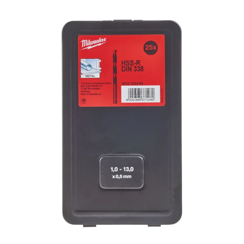 Milwaukee Cassetta Punte Per Trapano In HSS-R 25pz