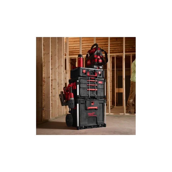 Cassettiera PACKOUT Milwaukee con scomparti interni (vista)