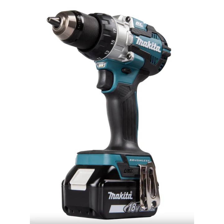 Profilo superiore del trapano con selettore 2 velocità Makita DHP489RTJ