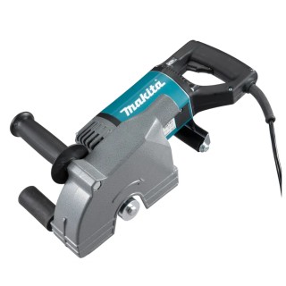Scanalatore a doppio disco MAKITA SG181 vista laterale con impugnature e alloggiamento motore
