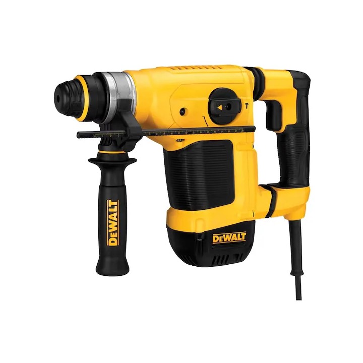 DEWALT D25430K-QS détail du porte-outil SDS-Plus et du boîtier
