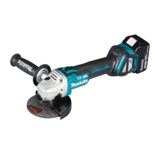 Makita DGA513RTJ smerigliatrice angolare vista frontale con protezione disco