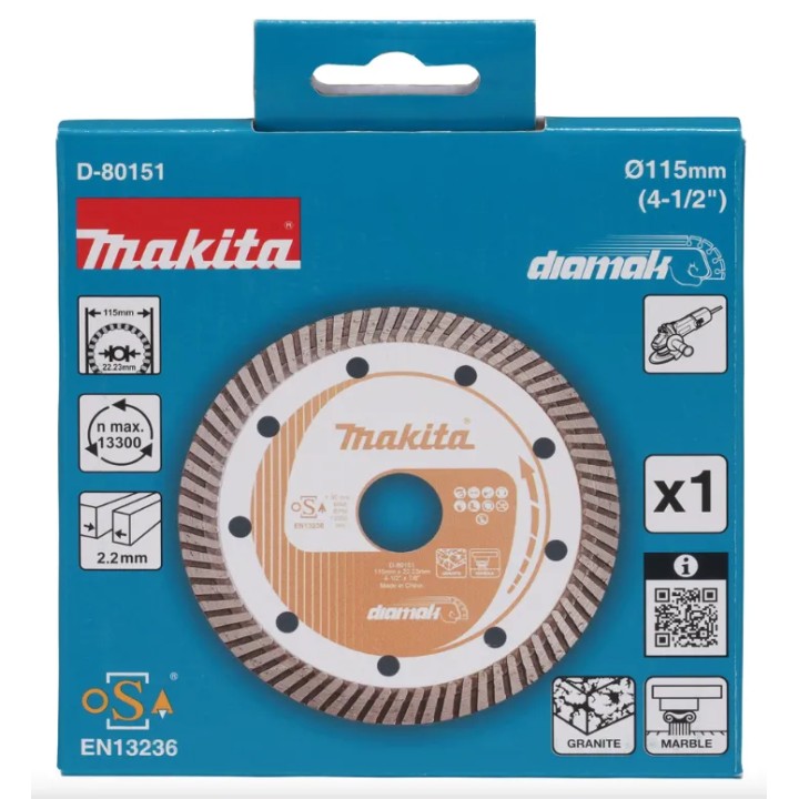 Makita Disco Diamantato Corrugato Diamak  Marmo E Granito115X22.23