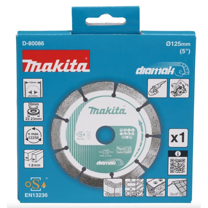 Disque MAKITA DIAMAK 125 x 22,23 mm avec alésage central