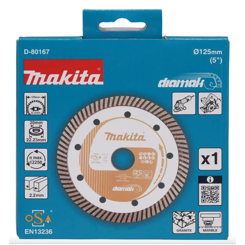 Makita Disco Diamantato Corrugato Diamak  Marmo E Granito 125X22.23