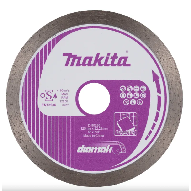 Disque diamanté Makita Diamak à couronne continue pour carrelage 125 x 22,23