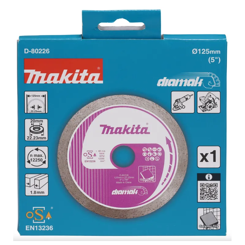 Makita Disco Diamantato A Corona Continua Diamak  Per Piastrelle 125X22.23