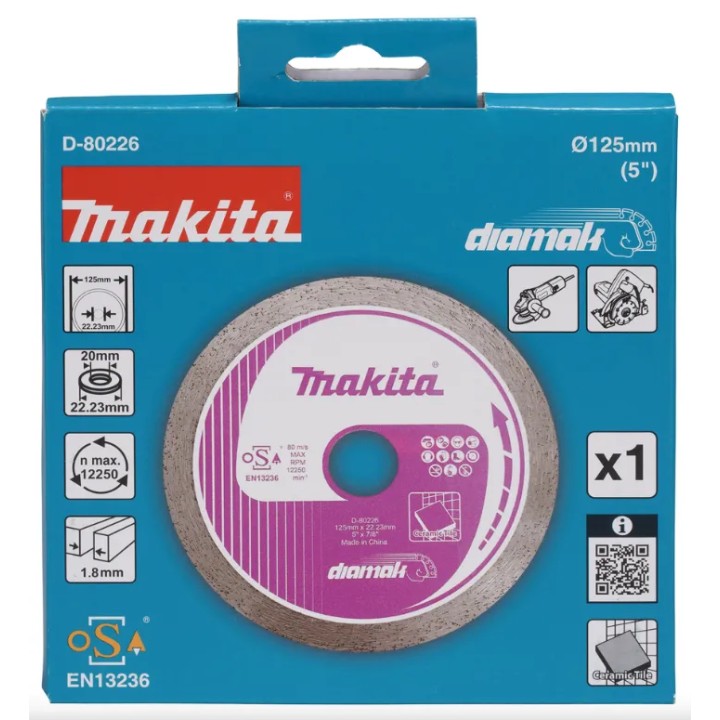 Makita Disco Diamantato A Corona Continua Diamak  Per Piastrelle 125X22.23