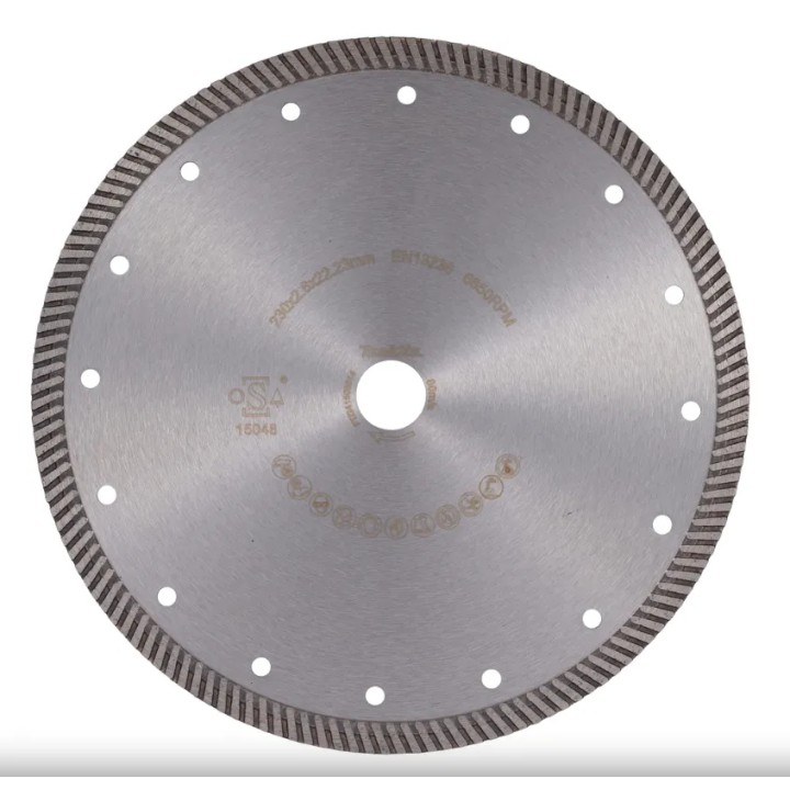 Profilo disco Makita 230x22,23 mm dettaglio segmento diamantato