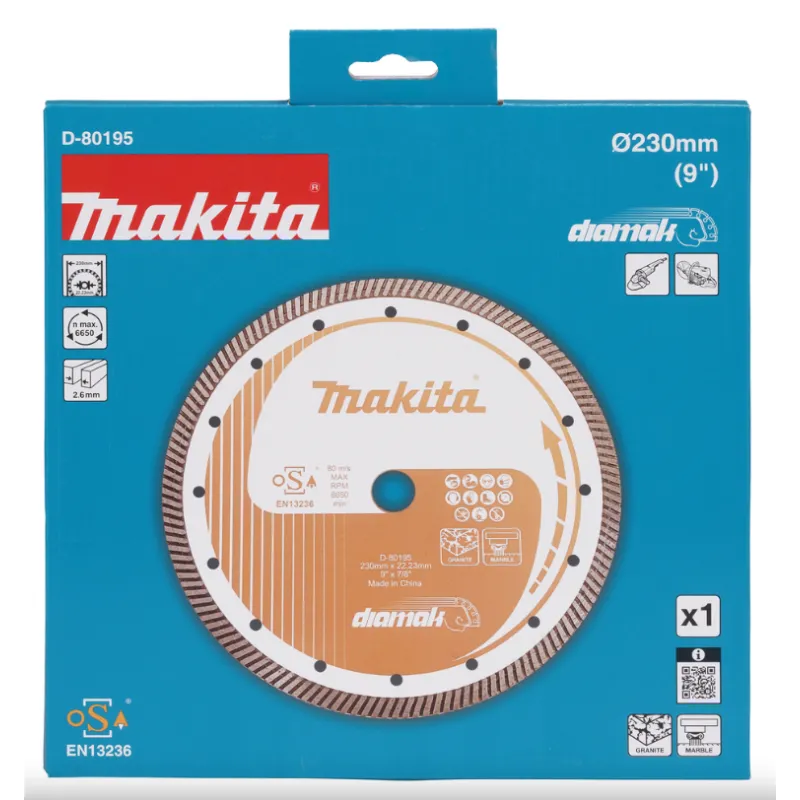 Makita Disco Diamantato Corrugato Diamak  Marmo E Granito 230X22.23