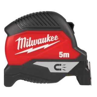 Mètre ruban MILWAUKEE 5 m rouge-noir avec lame déployée 30 mm
