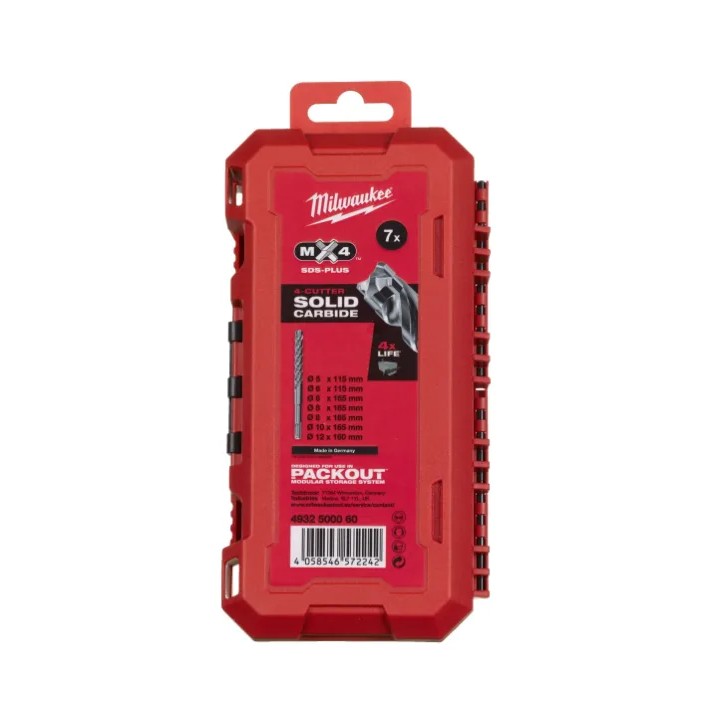 Milwaukee Punte SDS-Plus MX4 4 taglienti