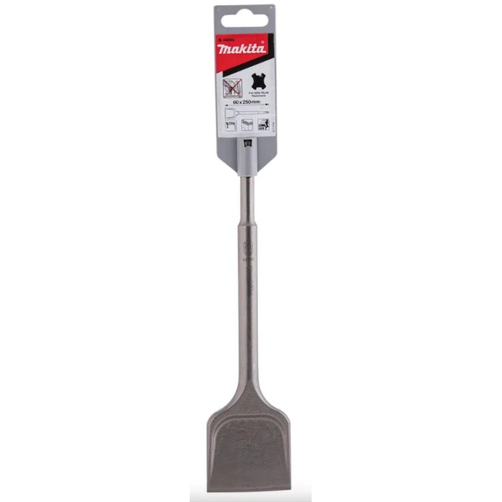 Lama larga 60 mm dello scalpello MAKITA B-14065 dettaglio profilo autoaffilante