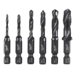 Forets Milwaukee, tige mâle HSS-G 1/4", lot de 6