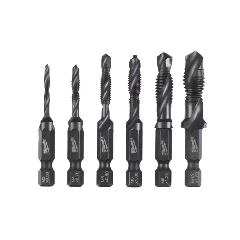 Forets Milwaukee, tige mâle HSS-G 1/4", lot de 6