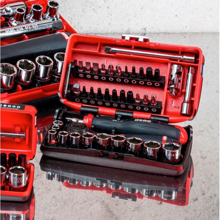 Vue extérieure du coffret USAG U06090003 avec clip métallique et revêtement soft‑touch