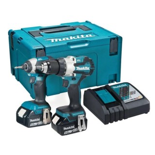 Kit Makita DLX2507TJ avec perceuse DHP489Z, visseuse DTD153Z et deux batteries