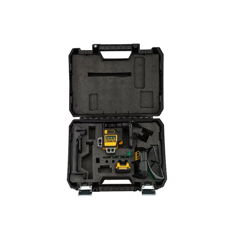Laser Dewalt 3 lignes 360° XR Lithium 10,8 V 2,0 Ah, faisceau vert