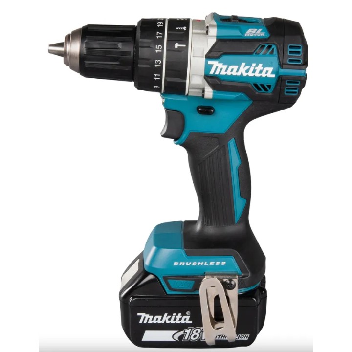 MAKITA DHP484RT3J profilo laterale con impugnatura morbida