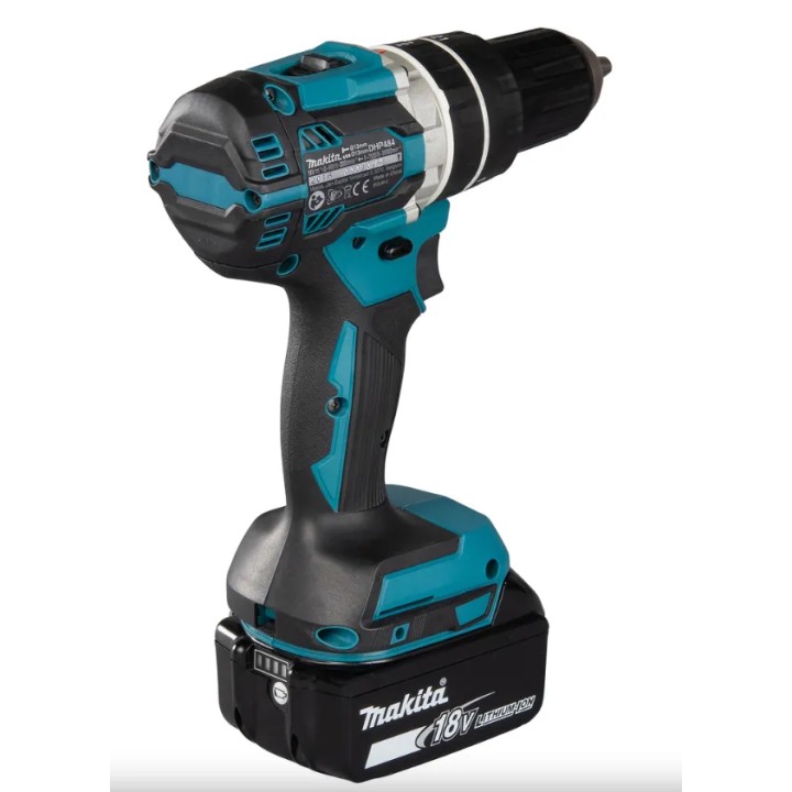 MAKITA DHP484RT3J vue commande de couple et sélecteur de vitesse