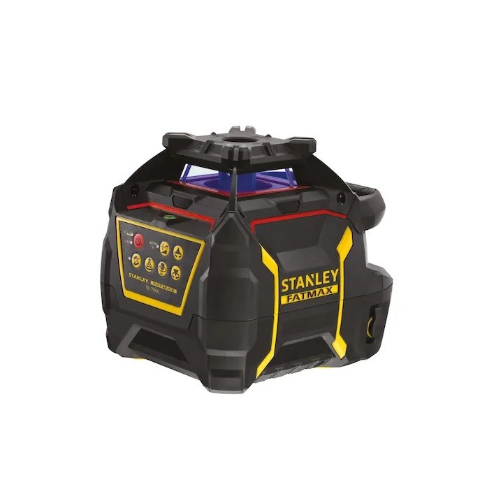 Dettaglio testa e vetro protettivo della livella laser STANLEY RL700-L