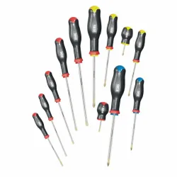 Usag Serie Di 12 Giraviti Per Viti Con Intaglio, Impronta A Croce PHILLIPS® E Impronta A Croce POZIDRIV® -SUPADRIV®