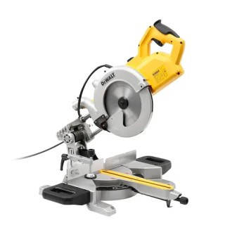 DEWALT DWS778-QS scie à onglets 250 mm vue de face avec XPS