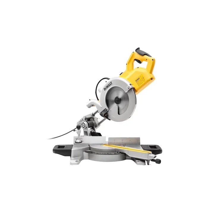 DEWALT DWS778-QS dettaglio lama e protezione