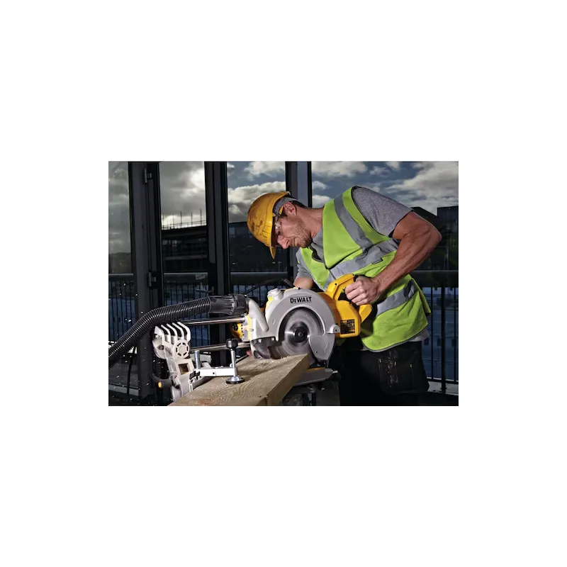 Scie à onglets radiale compacte Dewalt 250 mm + système de suivi XPS