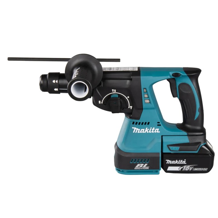 Détail du mandrin SDS-Plus de la perceuse Makita DHR243RTJ