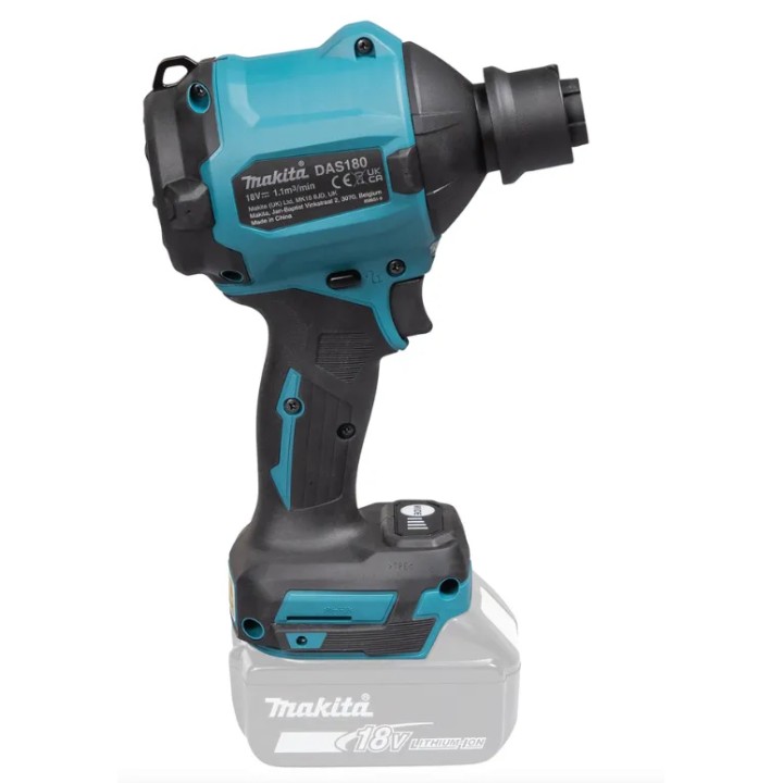 Soffiatore DAS180Z mostrato con diversi ugelli