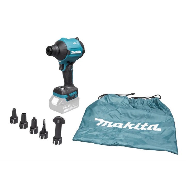 Souffleur pistolet DAS180Z posé avec accessoires