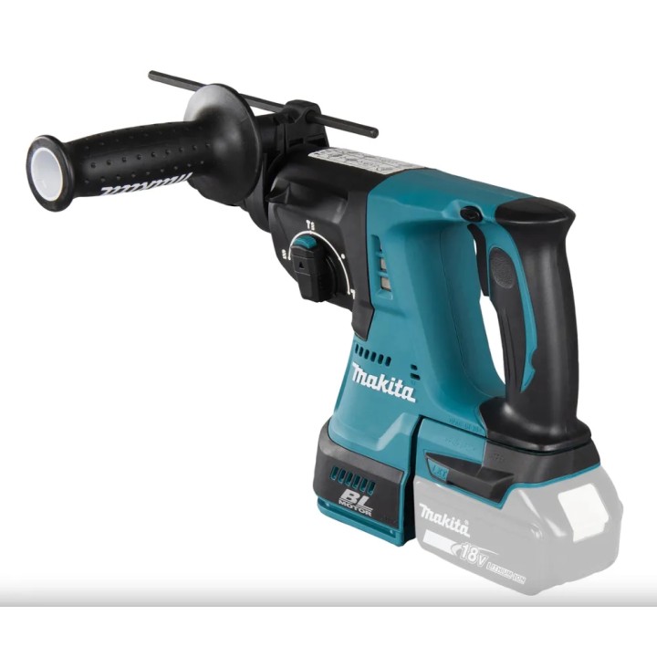 Makita DHR243Z tassellatore impugnatura laterale e corpo macchina