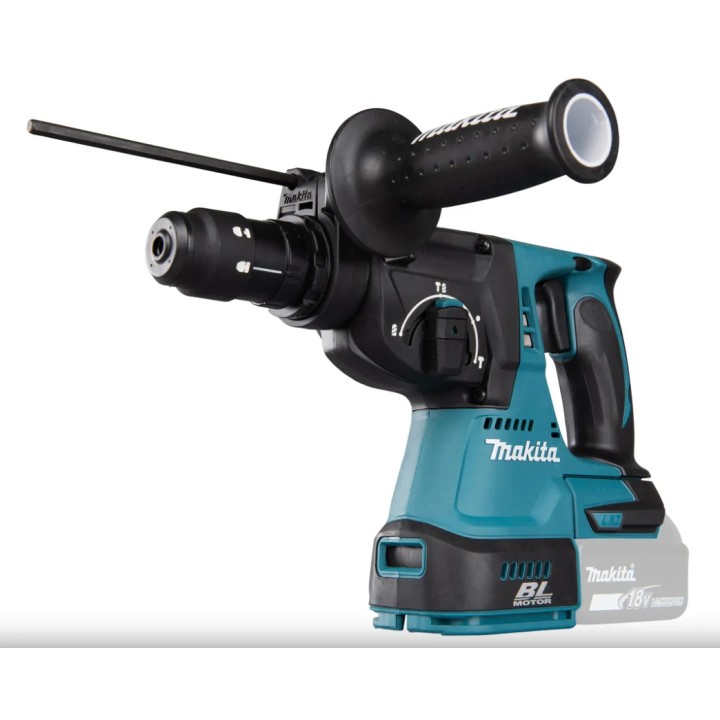 Makita DHR243Z détail du système d'aspiration des poussières intégré