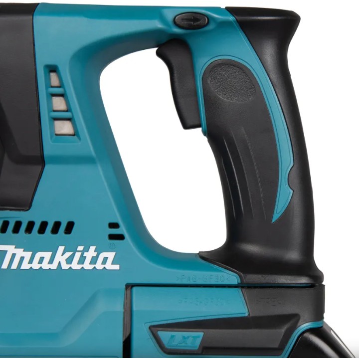 Makita DHR243Z vista laterale con impugnatura ergonomica