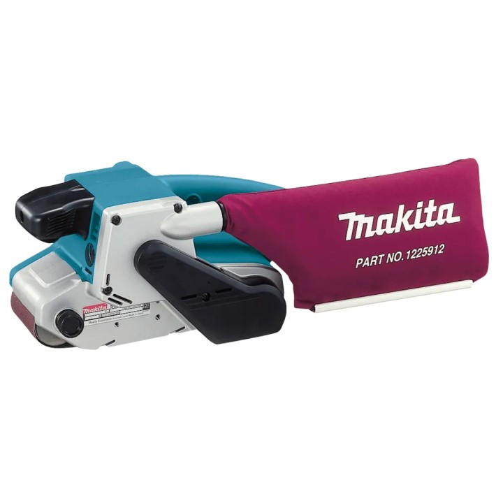 MAKITA 9903J détail du levier de verrouillage de la bande et du corps